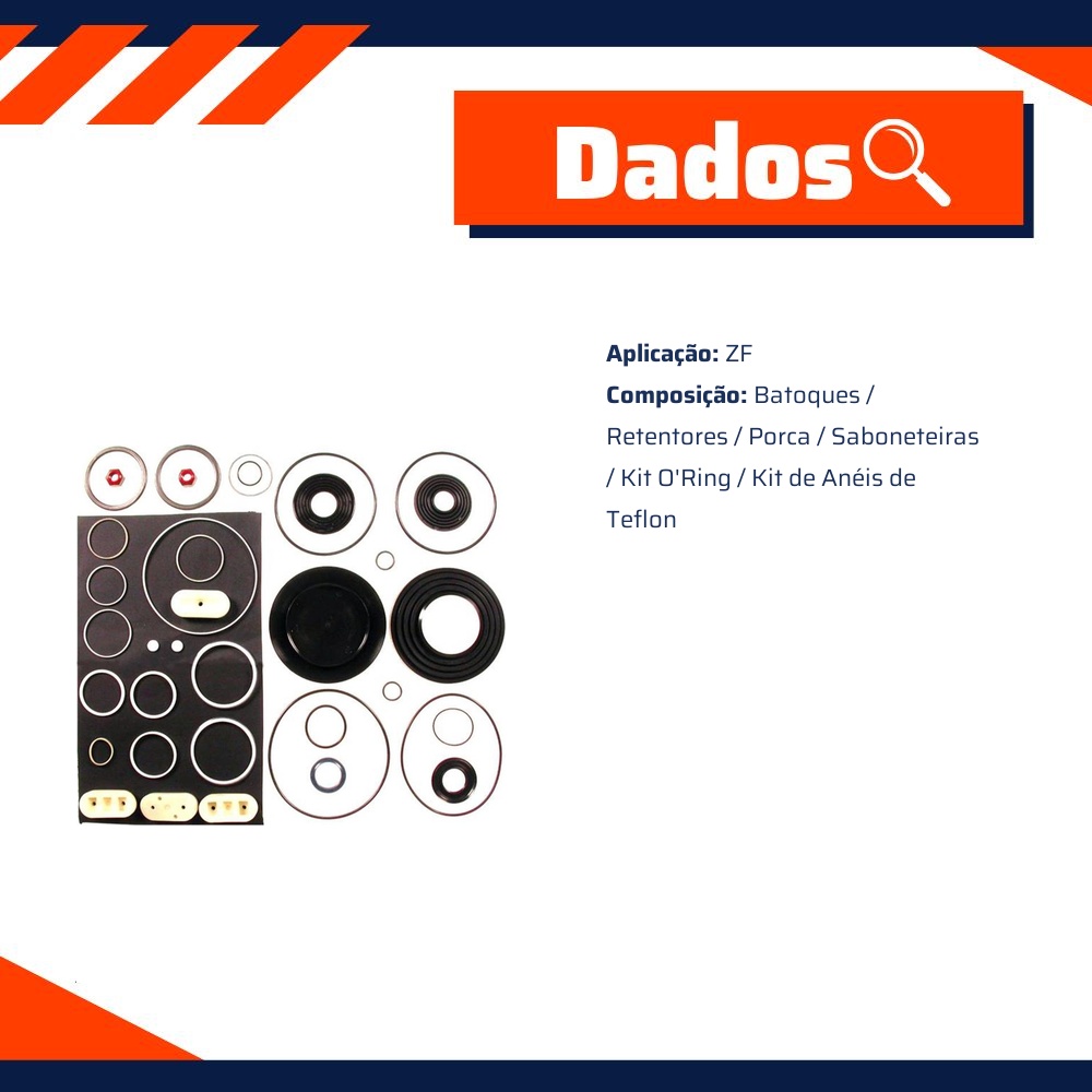 Kit de Reparo da Direção Hidráulica - Corteco - 59007K