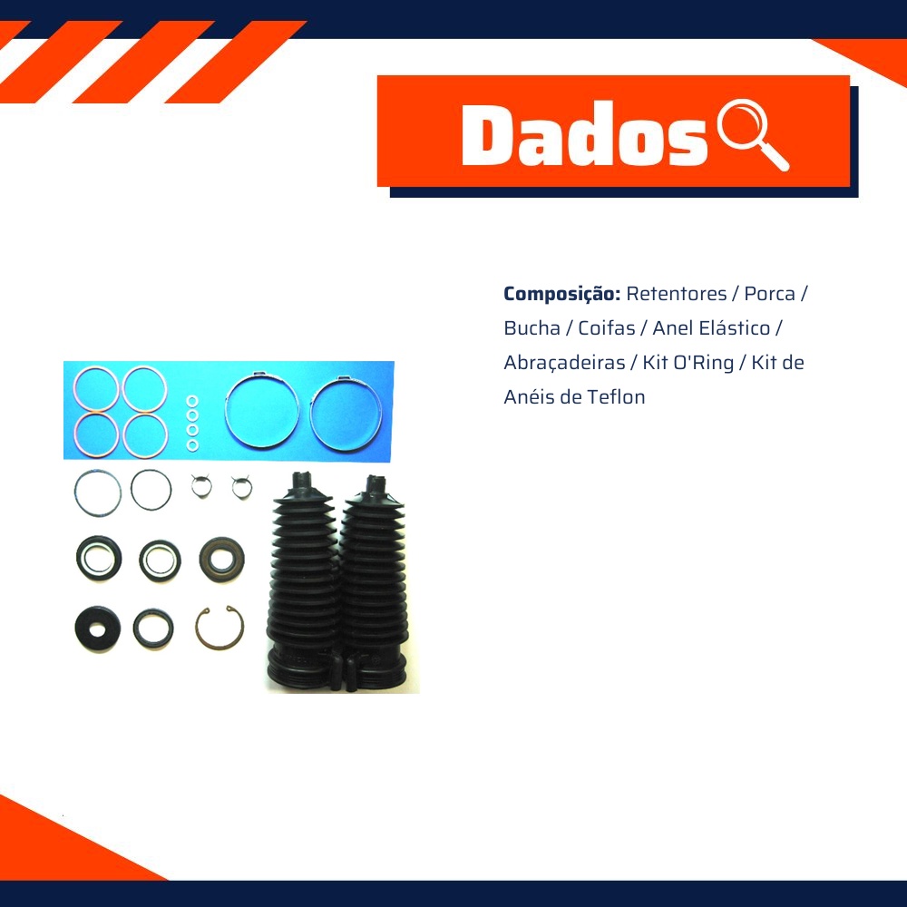 Kit de Reparo da Direção Hidráulica - Corteco - 58002K