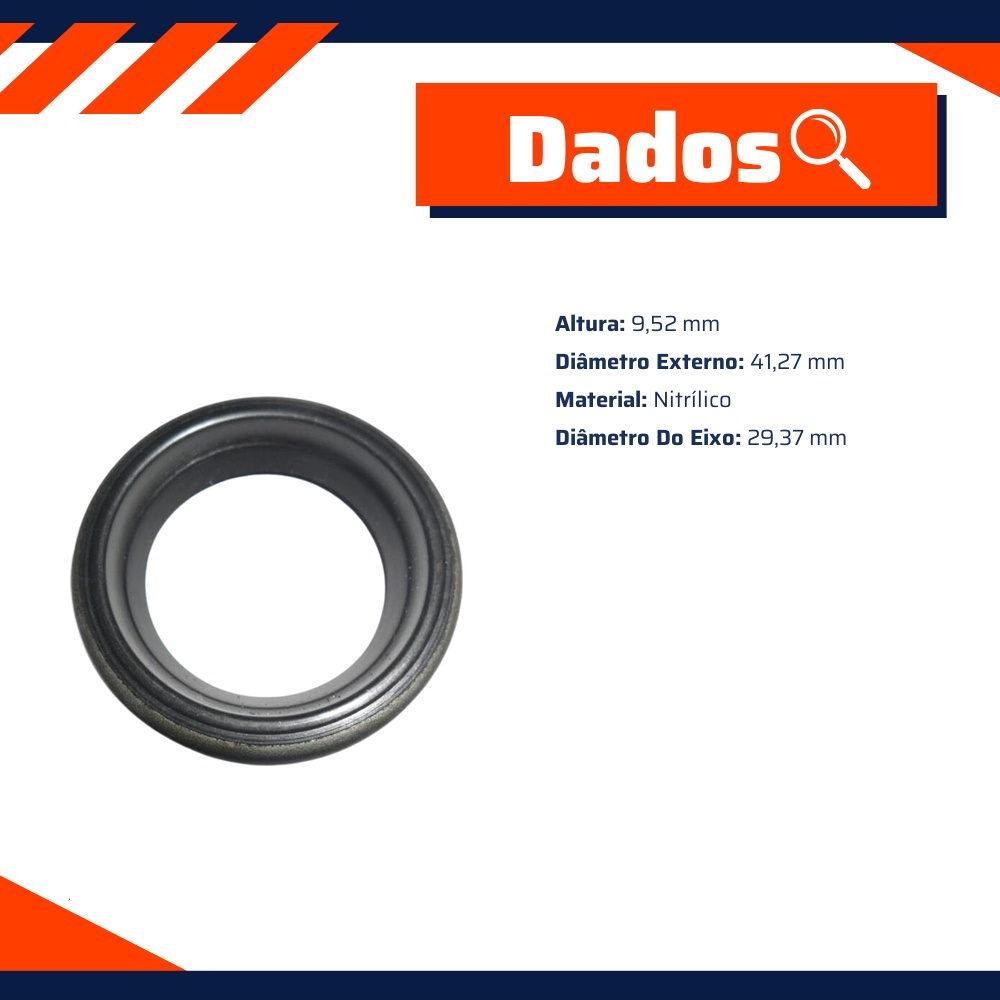 Retentor da Tomada de Força 29,37 x 41,27 x 9,52 mm - Corteco - 7701N