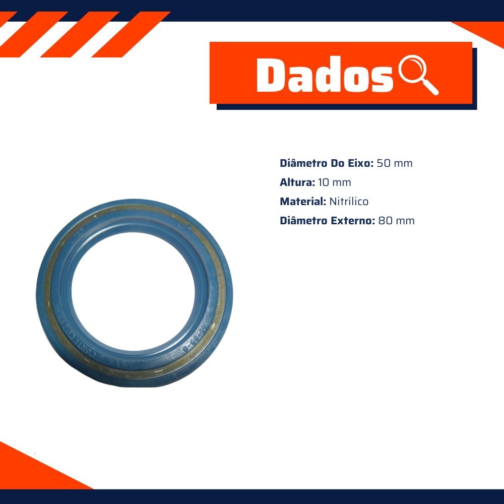 Retentor da Tomada de Força 50 x 80 x 10 mm - Corteco - 7719N