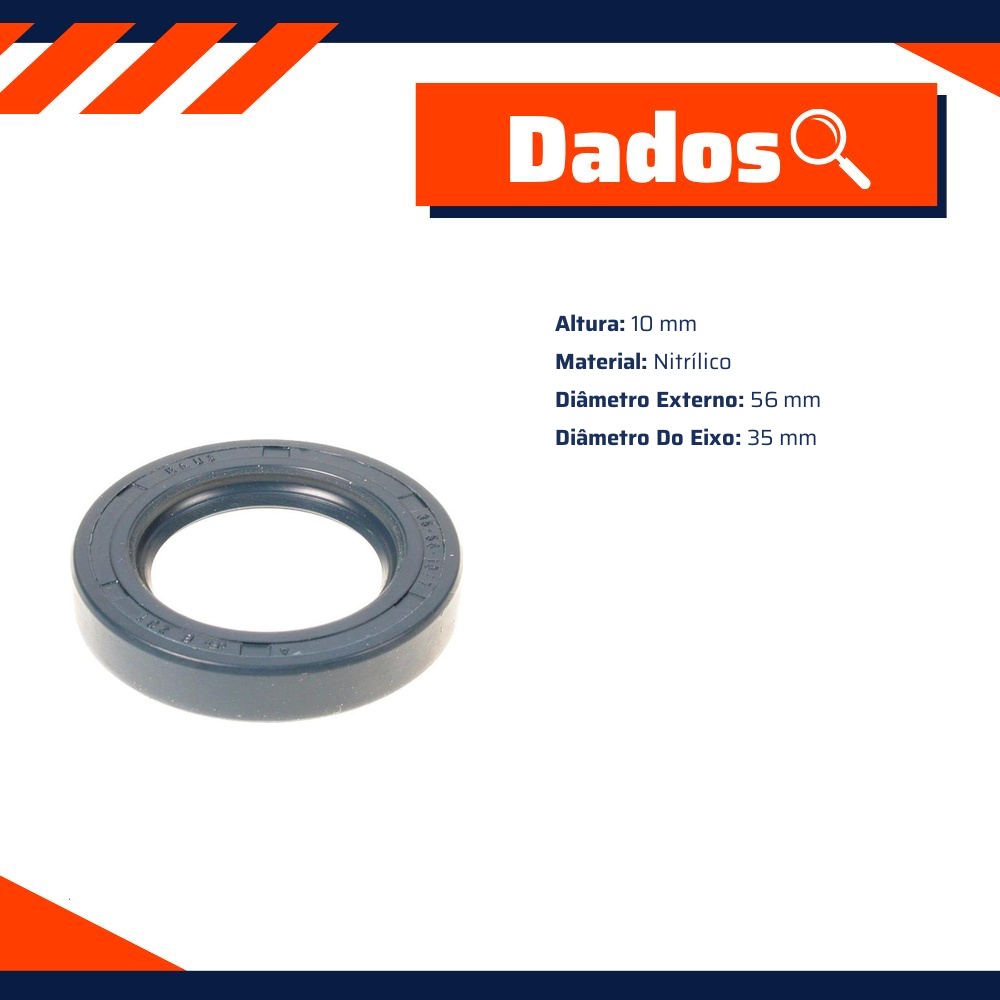 Retentor do Câmbio 35 X 56 X 10 mm para TAC STARK - Corteco - 1511N