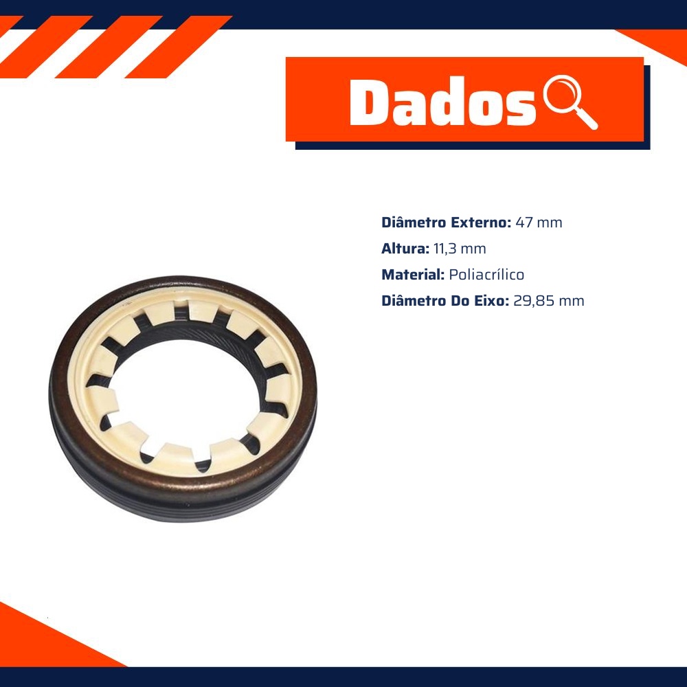 Retentor do Diferencial 29,85 x 47 x 11,3 mm - Corteco - 7919P