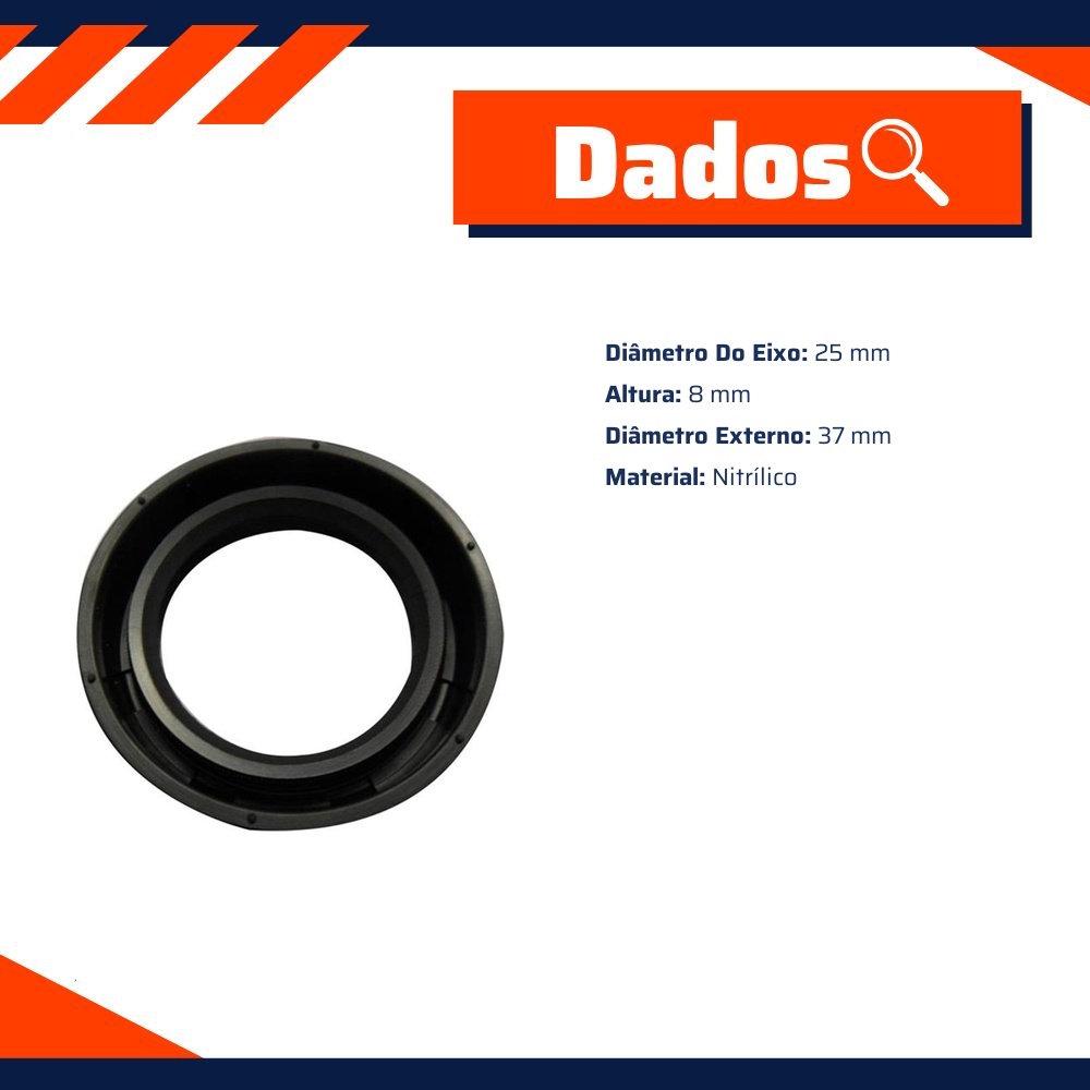 Retentor do Eixo Piloto 25 X 37 X 8 mm para Toyota Corolla - Corteco - 8360N