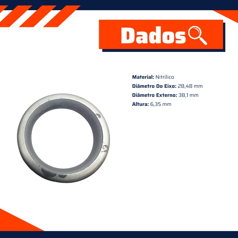 Retentor do Eixo Piloto 28,48 x 38,1 x 6,35 mm - Corteco - 7705N