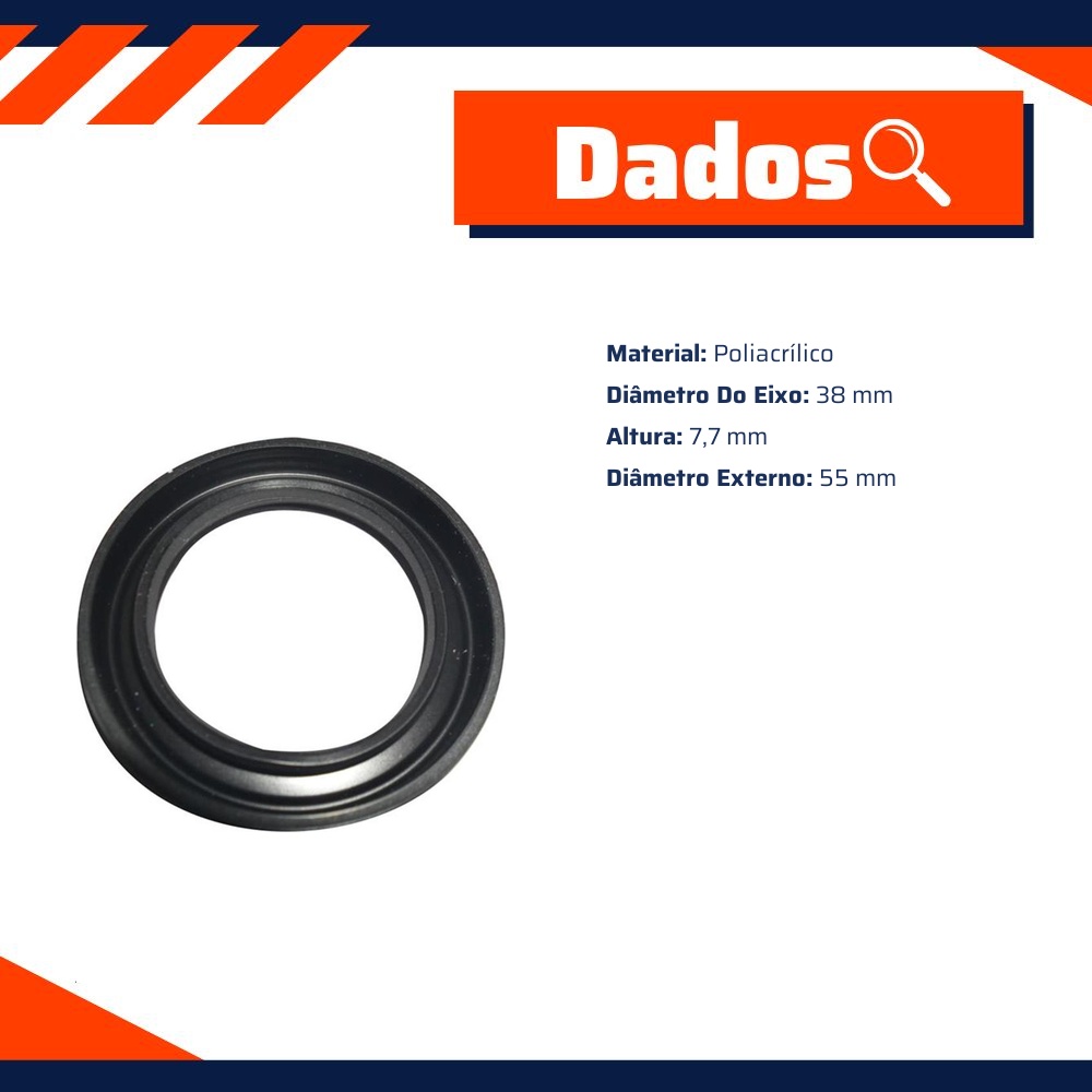 Retentor do Eixo Piloto 38 X 55 X 7,7 mm para Toyota Corolla - Corteco - 8374P