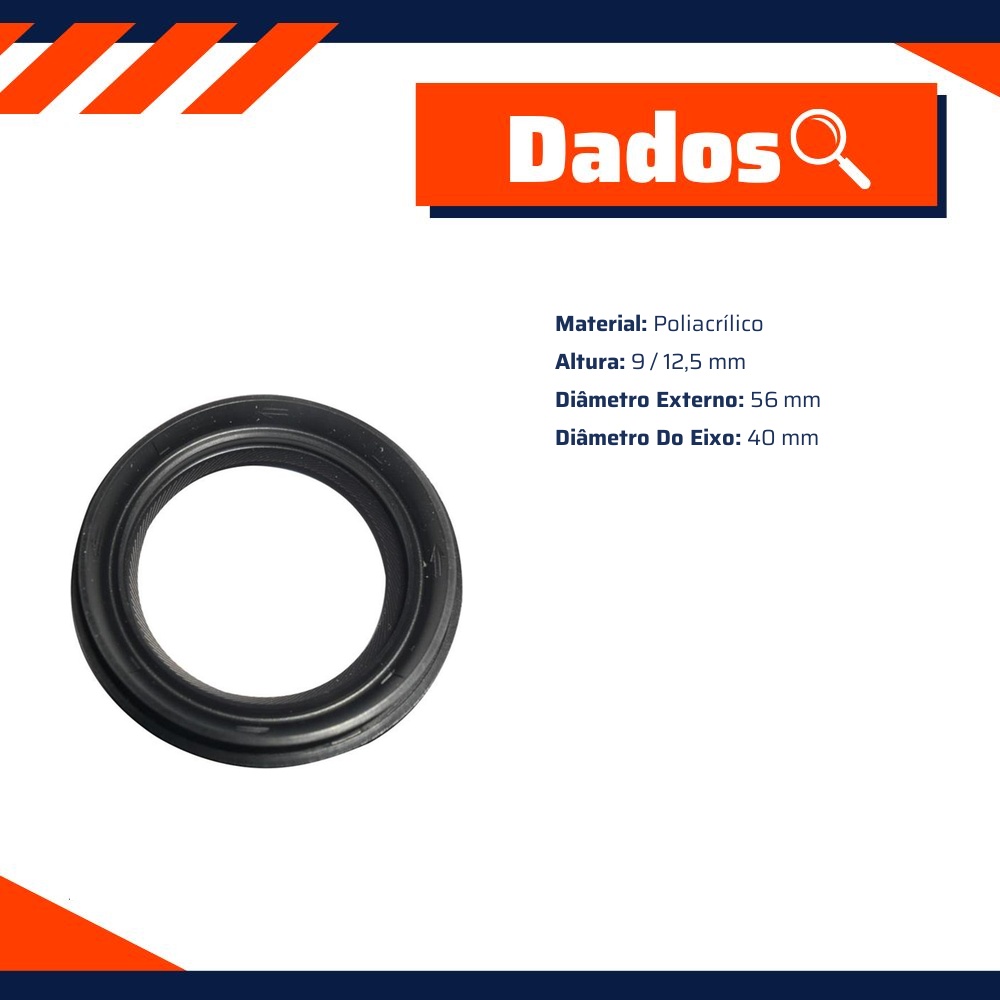 Retentor do Semieixo 40 X 56 X 9/12,5 mm para Honda CR-V - Corteco - 8336P