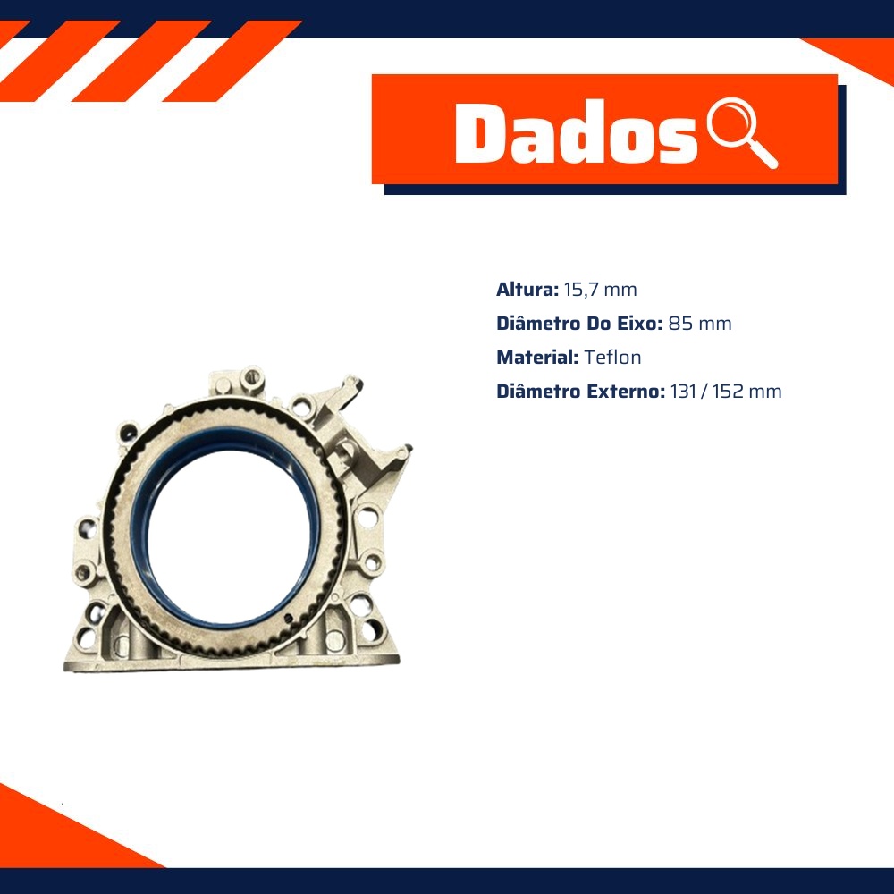 Retentor do Virabrequim 85 x 131/152 x 15,7 mm - Corteco - 7591T