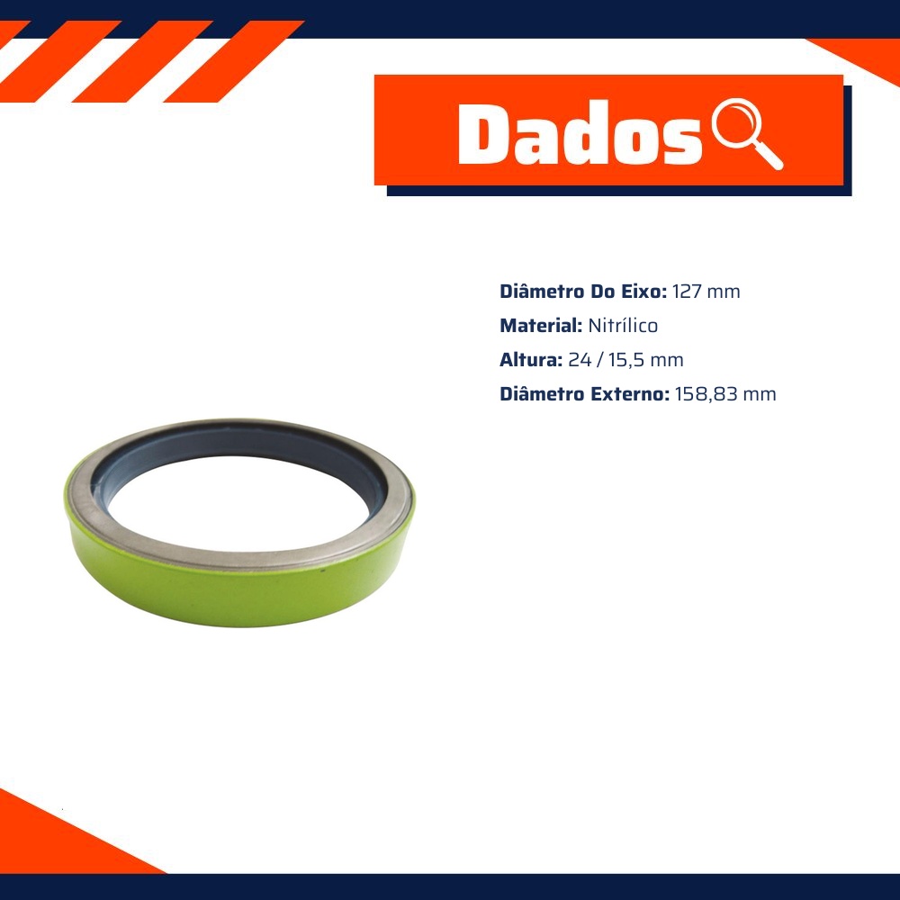 Retentor Nitrílico 127 x 158,83 x 24/15,5 mm - Corteco - 7436N