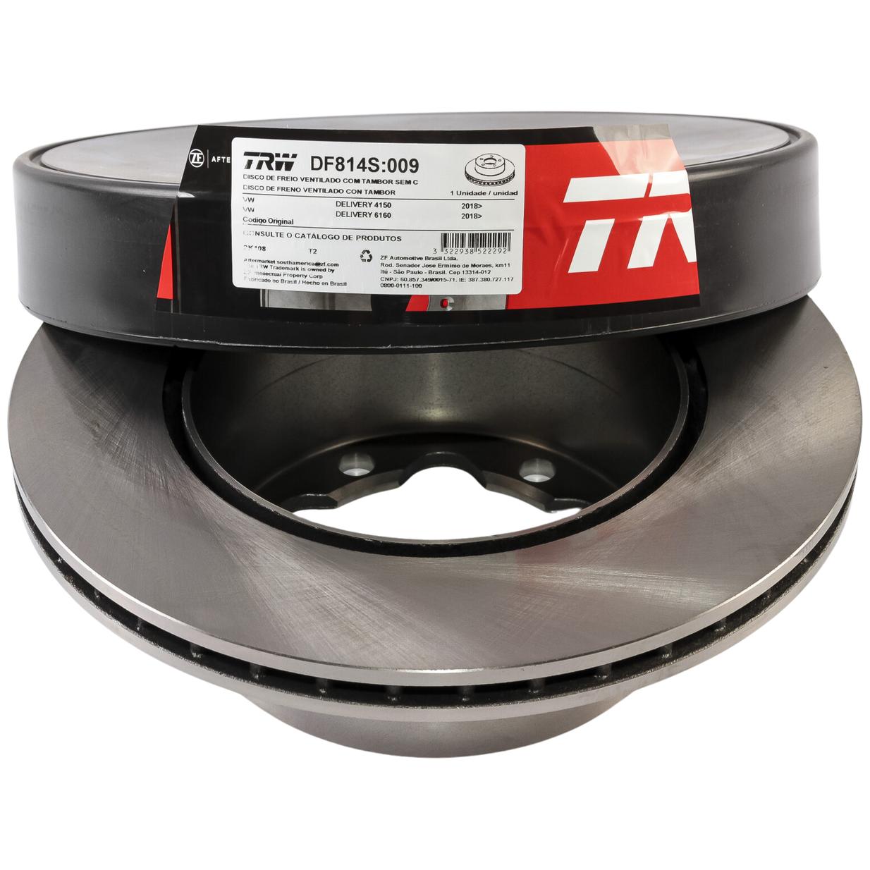 Disco de Freio Ventilado Traseiro 1 Unidade - TRW - DF814S
