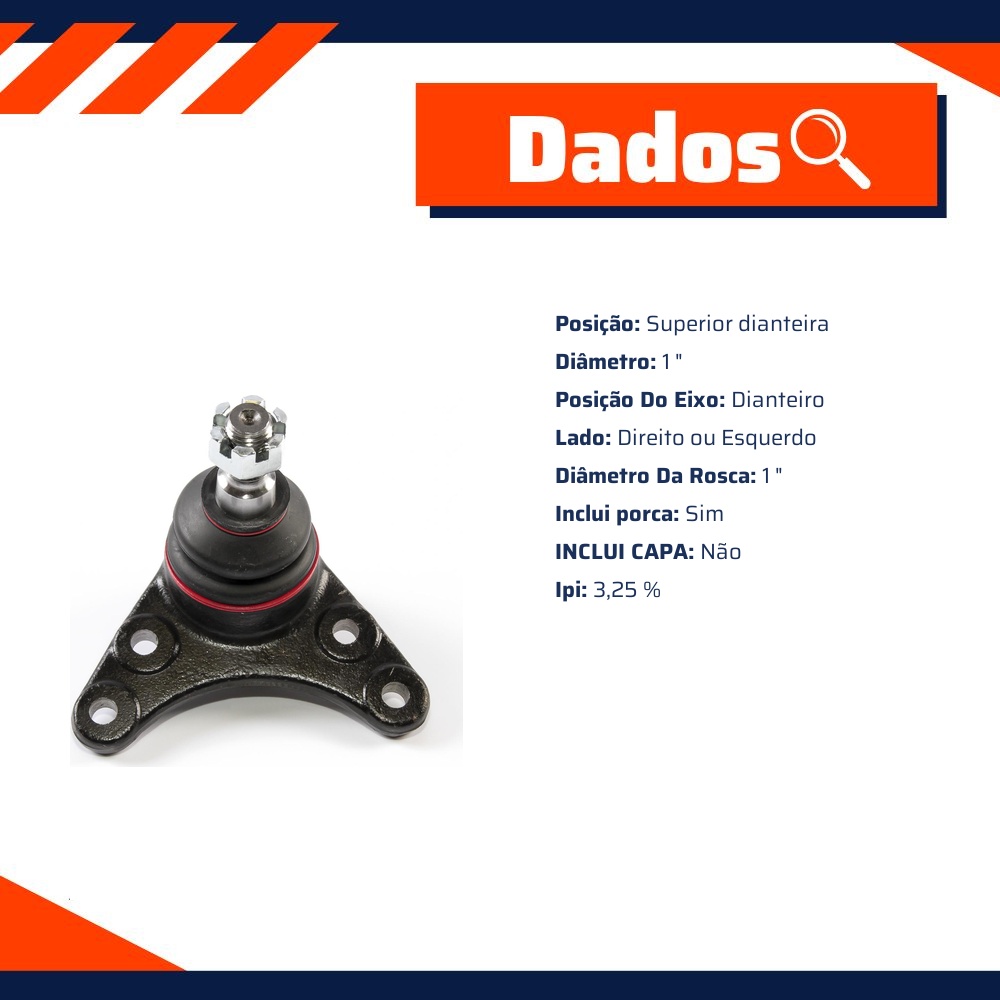 Pivô Dianteiro Superior para Chevrolet S10 e Trailblazer - TRW - JBJ1321