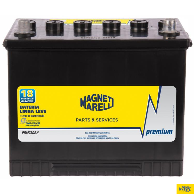 Bateria Automotiva Premium - Magneti Marelli - PRM75DRH