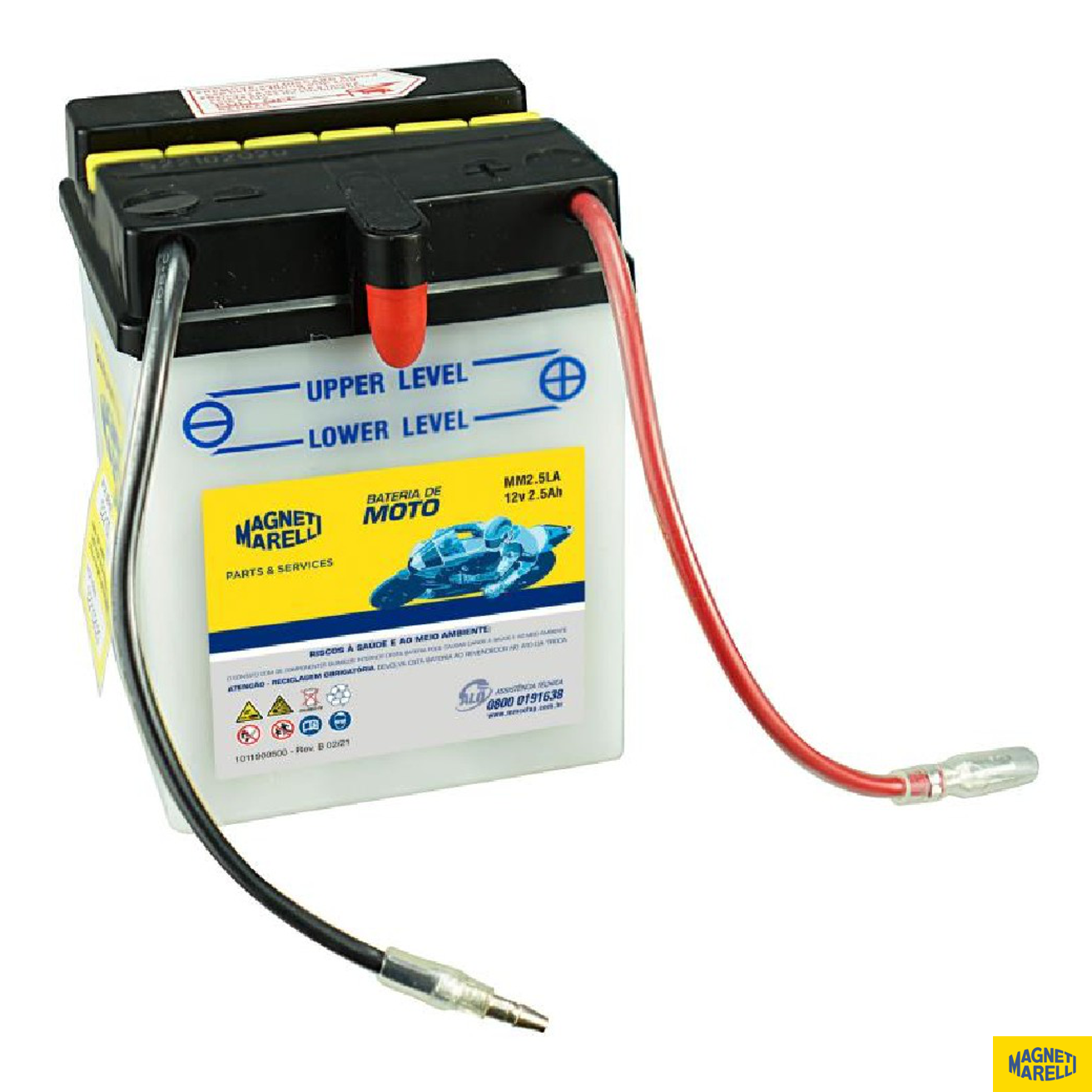 Bateria para Moto 12V 2.5Ah - Magneti Marelli - MM2.5LA