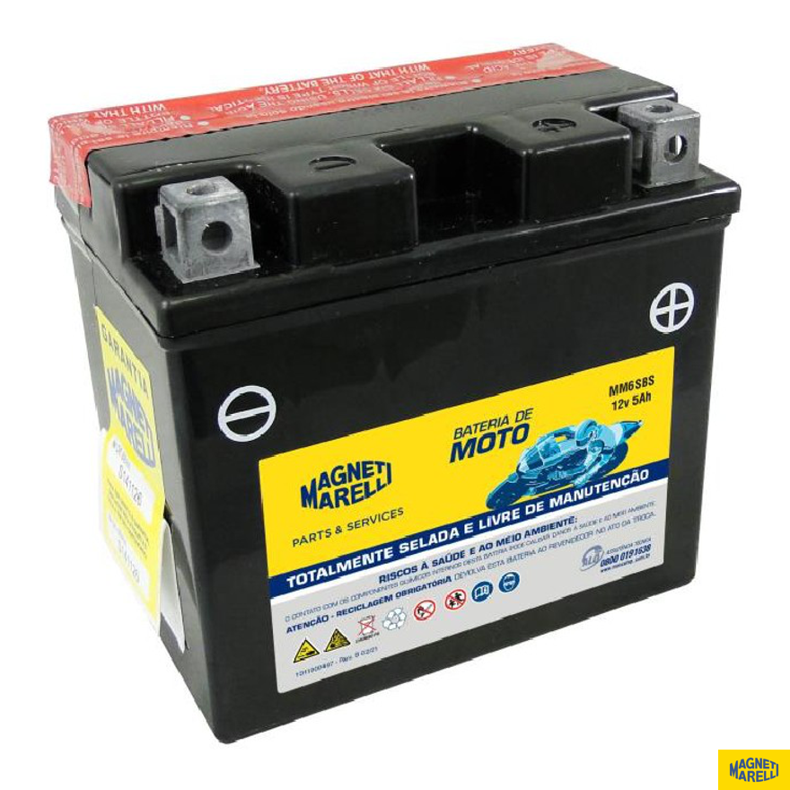 Bateria para Moto 12V 5Ah - Magneti Marelli - MM6SBS