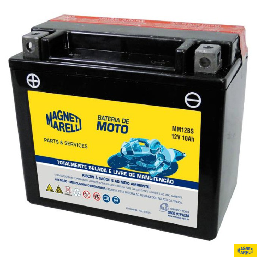 Bateria para Moto 12V 10Ah - Magneti Marelli - MM12BS