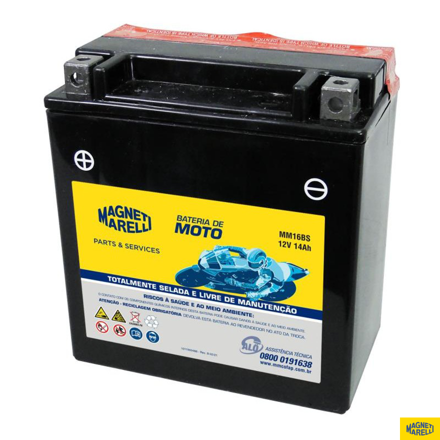 Bateria para Moto 12V 14Ah - Magneti Marelli - MM16BS