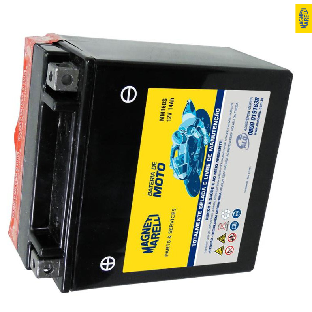 Bateria para Moto 12V 14Ah - Magneti Marelli - MM16BS