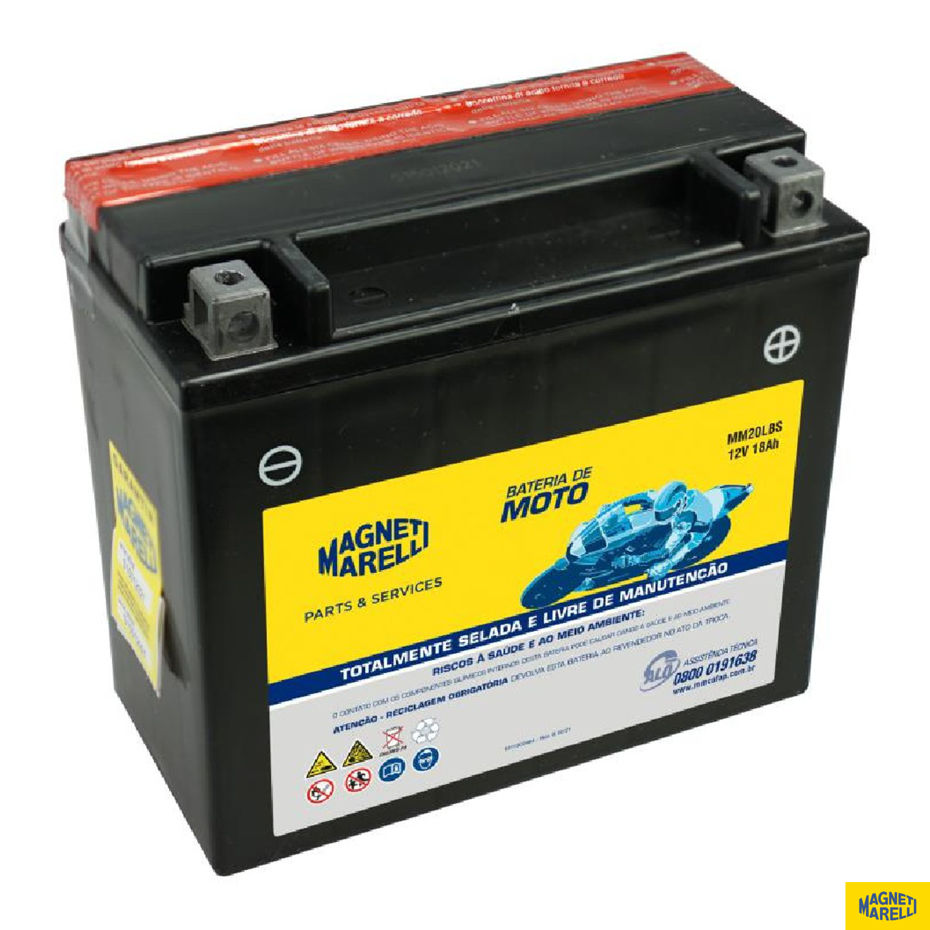 Bateria para Moto 12V 18Ah - Magneti Marelli - MM20LBS