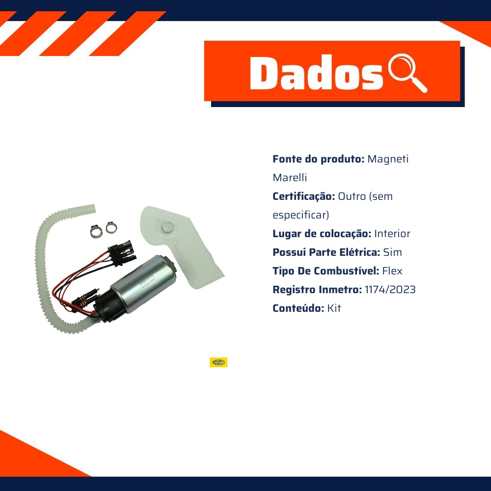 Kit Refil da Bomba de Combustível para Ford Focus - Magneti Marelli - MM247A