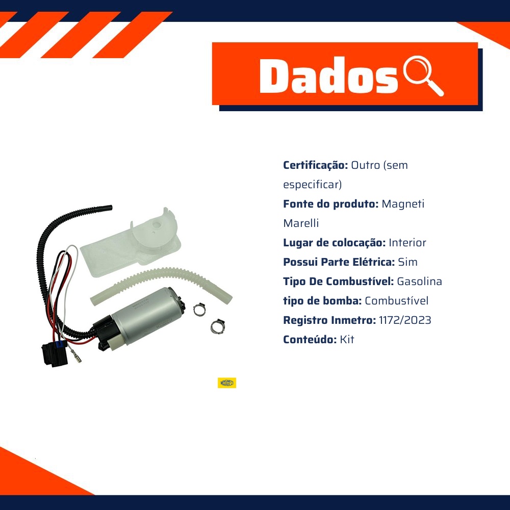 Kit Refil da Bomba de Combustível para Chevrolet Captiva - Magneti Marelli - MM242A