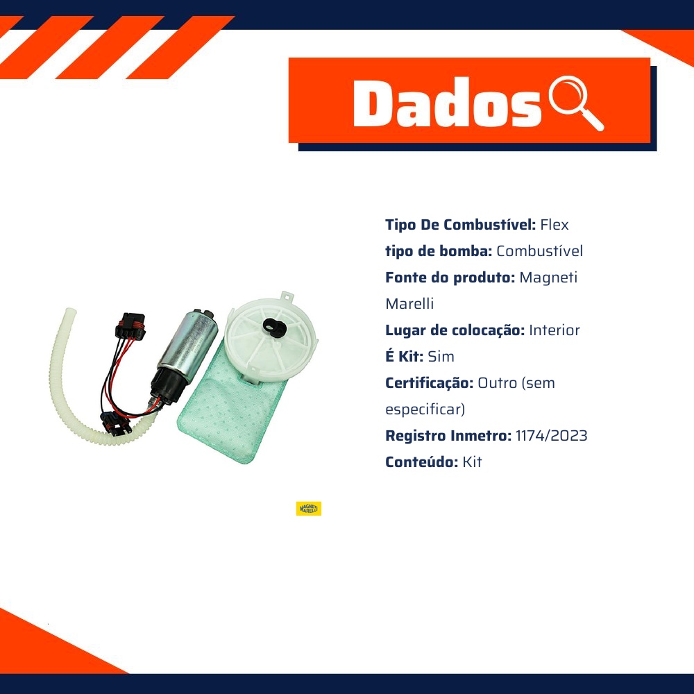 Kit Refil Da Bomba De Combustível Toyota Hilux - Magneti Marelli - MM257A