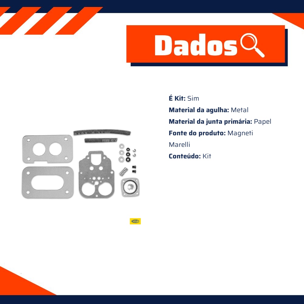 Kit De Manutenção De Carburador - Magneti Marelli - 45040082