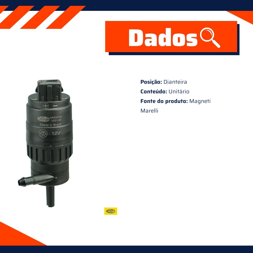 Eletrobomba Lavadora do Para-brisas - Magneti Marelli - MMEB102