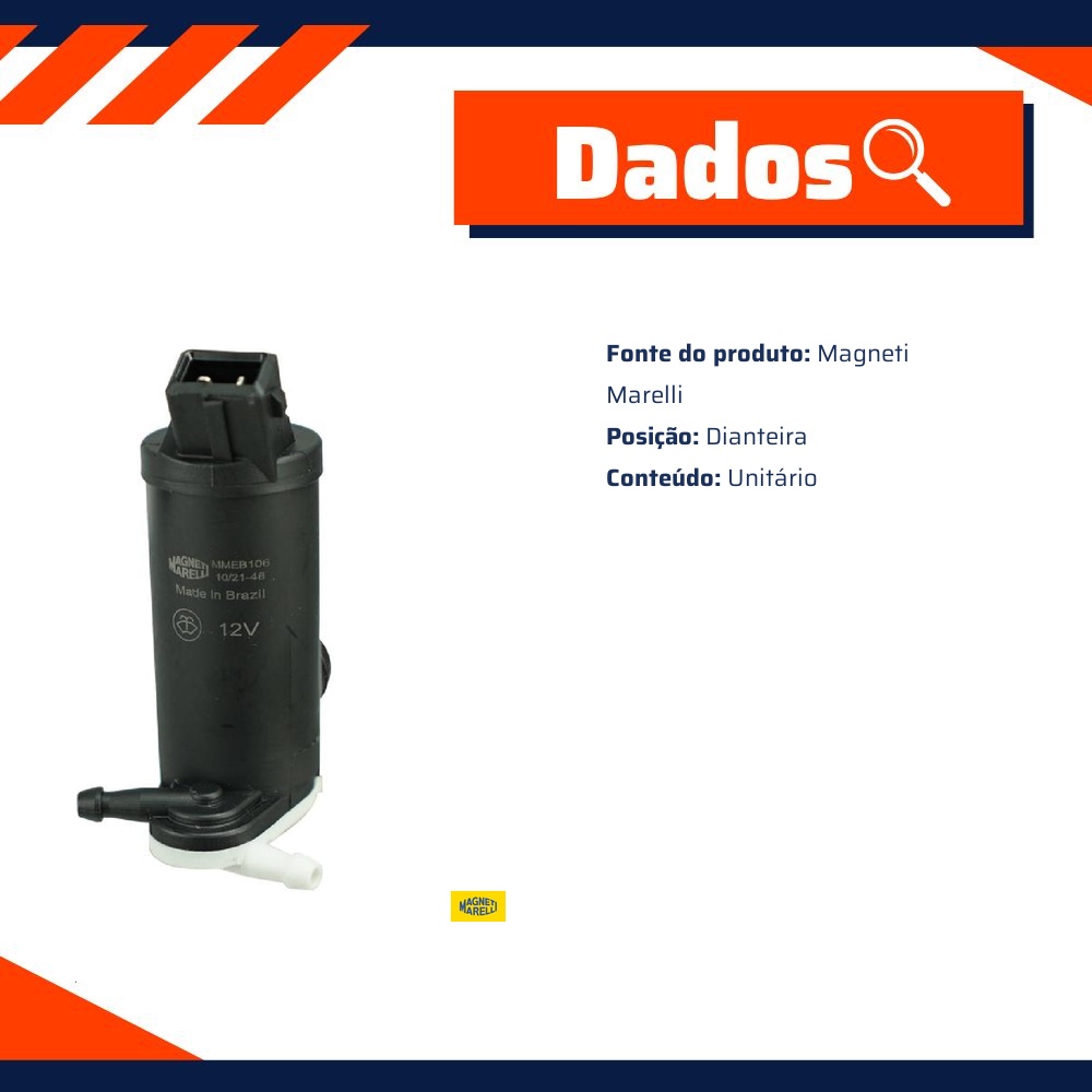 Eletrobomba Lavadora do Para-brisas - Magneti Marelli - MMEB106