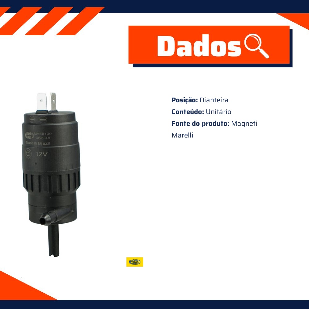 Eletrobomba Lavadora do Para-brisas - Magneti Marelli - MMEB109