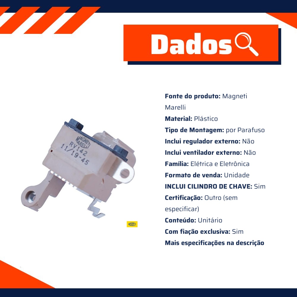 Regulador de Voltagem para Toyota Hilux - Magneti Marelli - RV142
