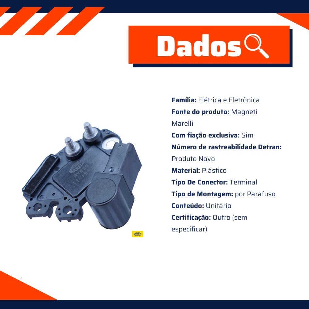 Regulador De Voltagem - Magneti Marelli - RV930