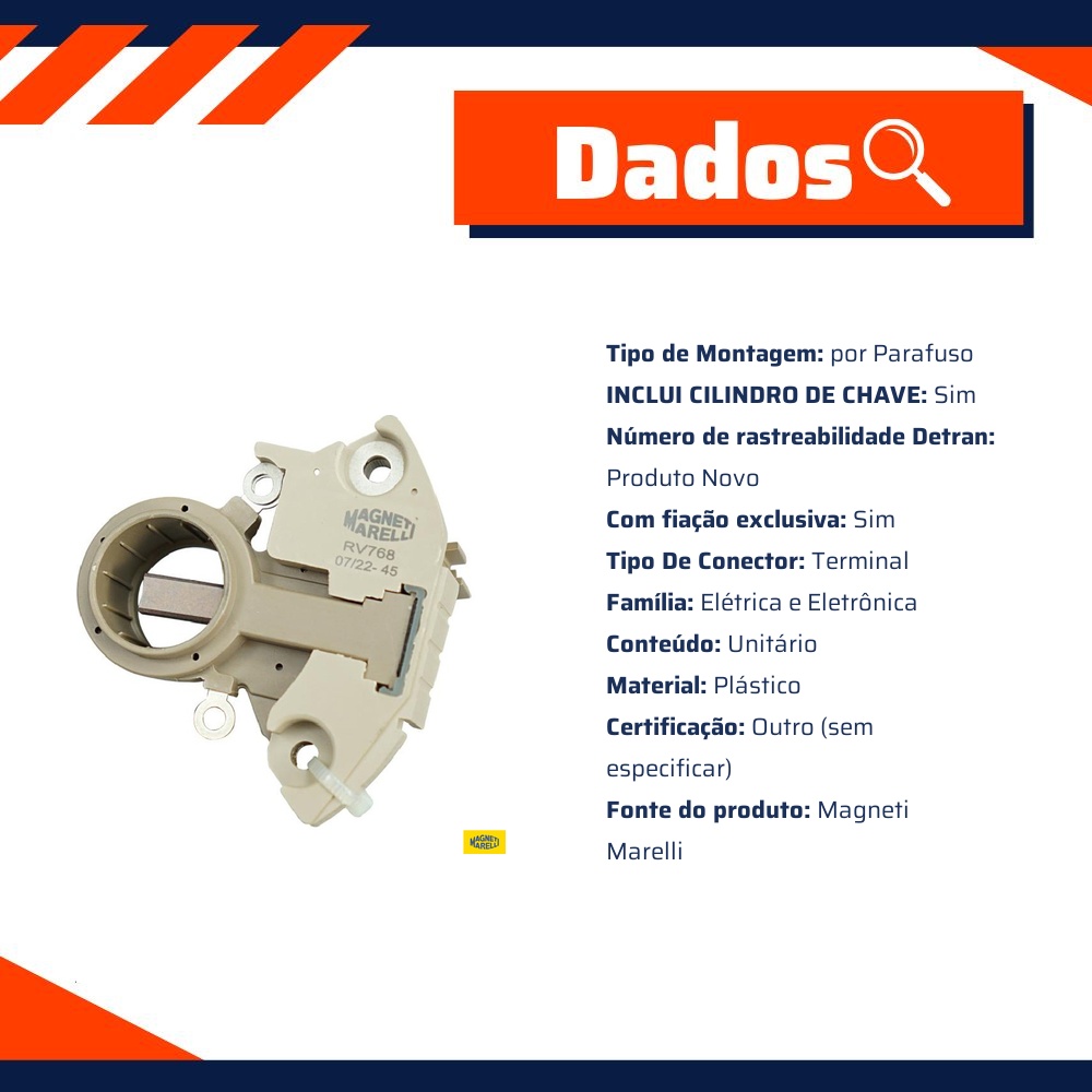 Regulador de Voltagem para Fiat Freemont - Magneti Marelli - RV768