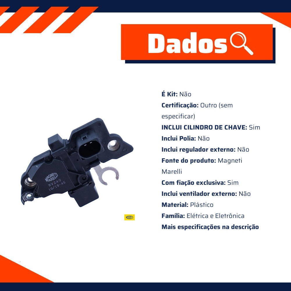 Regulador de Voltagem para Honda Accord e Civic - Magneti Marelli - RV240