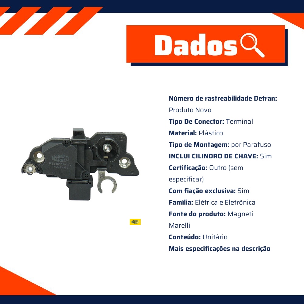 Regulador De Voltagem - Magneti Marelli - RT510119