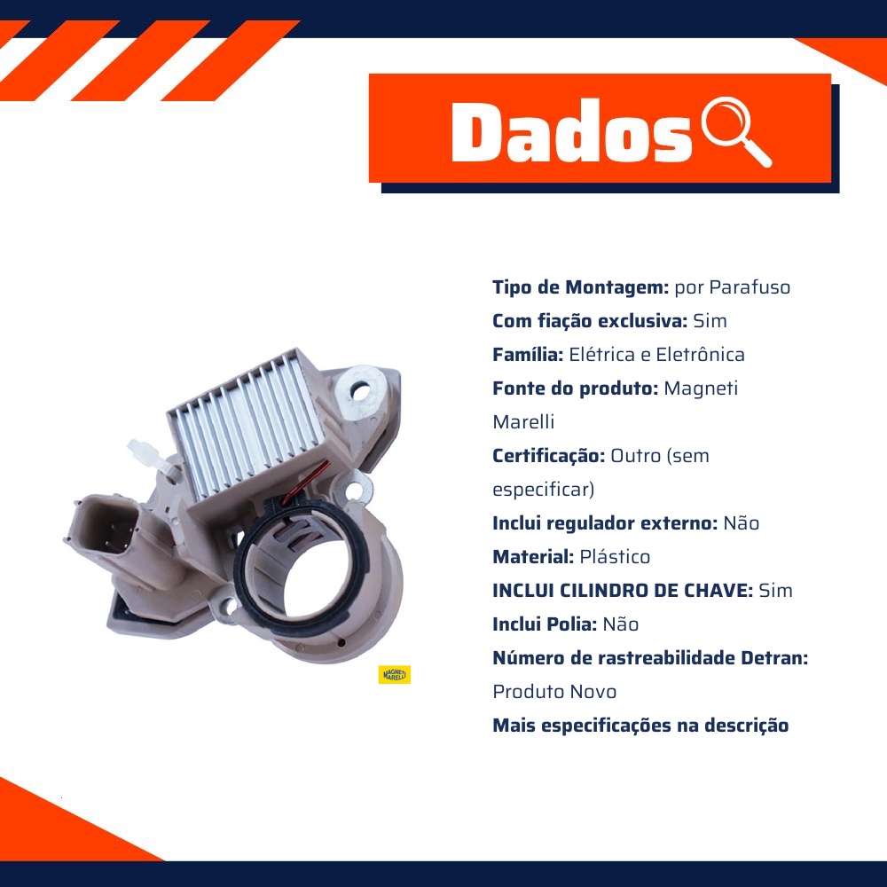 Regulador de Voltagem para Honda City e FIT - Magneti Marelli - RV867