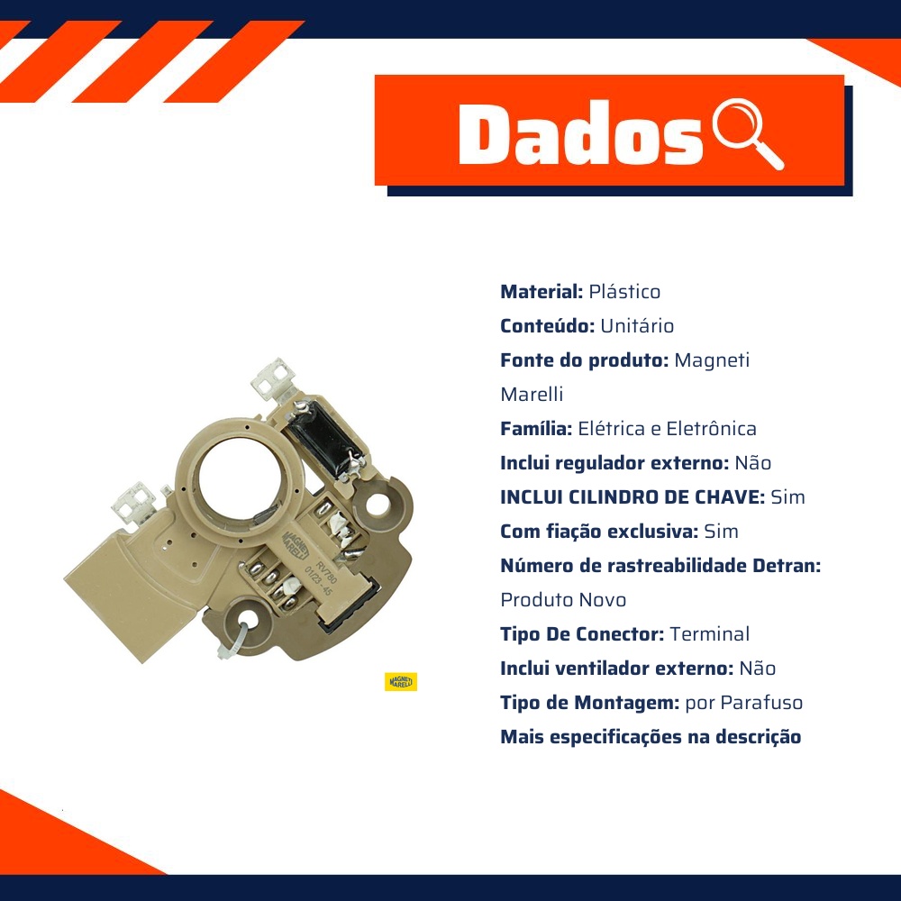 Regulador De Voltagem - Magneti Marelli - RV780