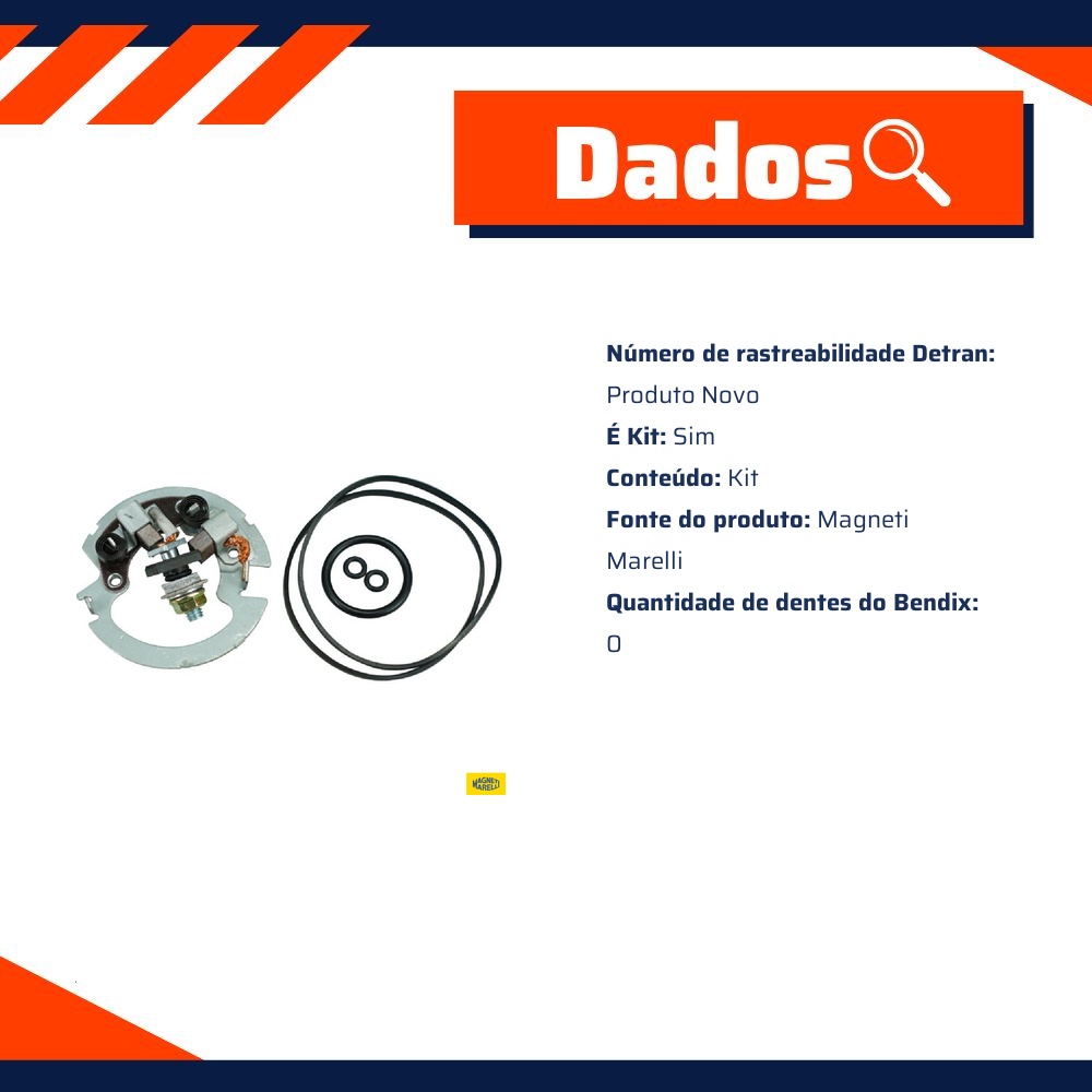 Kit Suporte E Escova Completo - Magneti Marelli - SE90205001MM