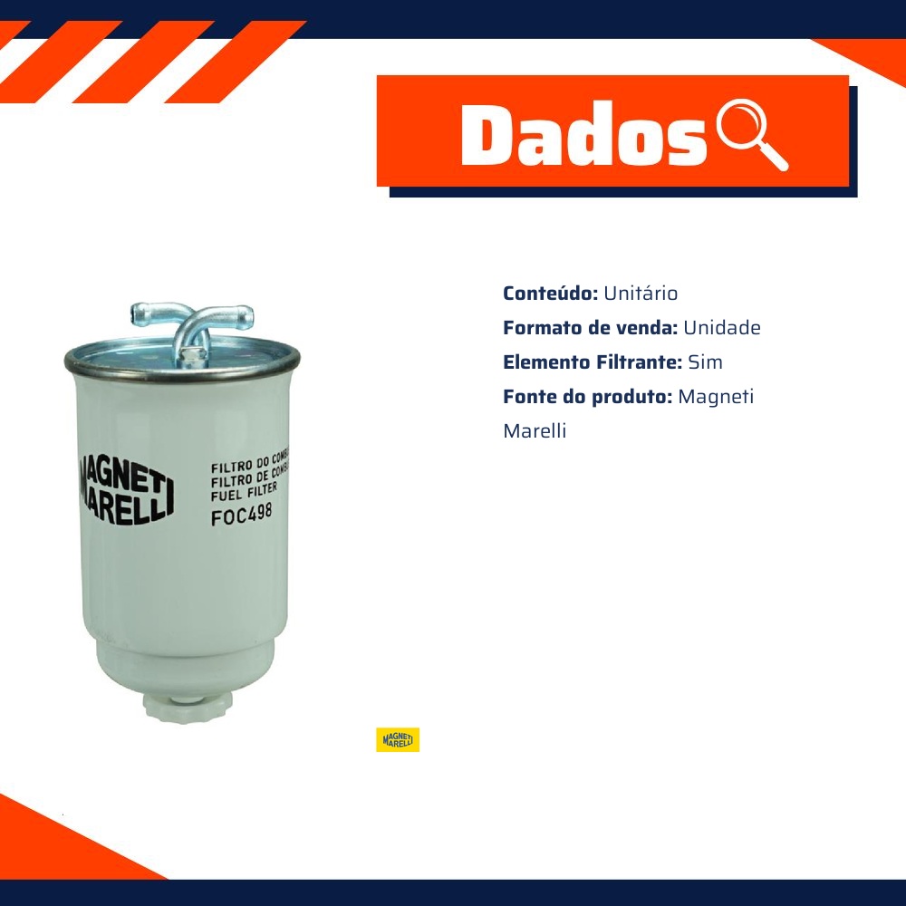 Filtro de Combustível - Magneti Marelli - FOC498