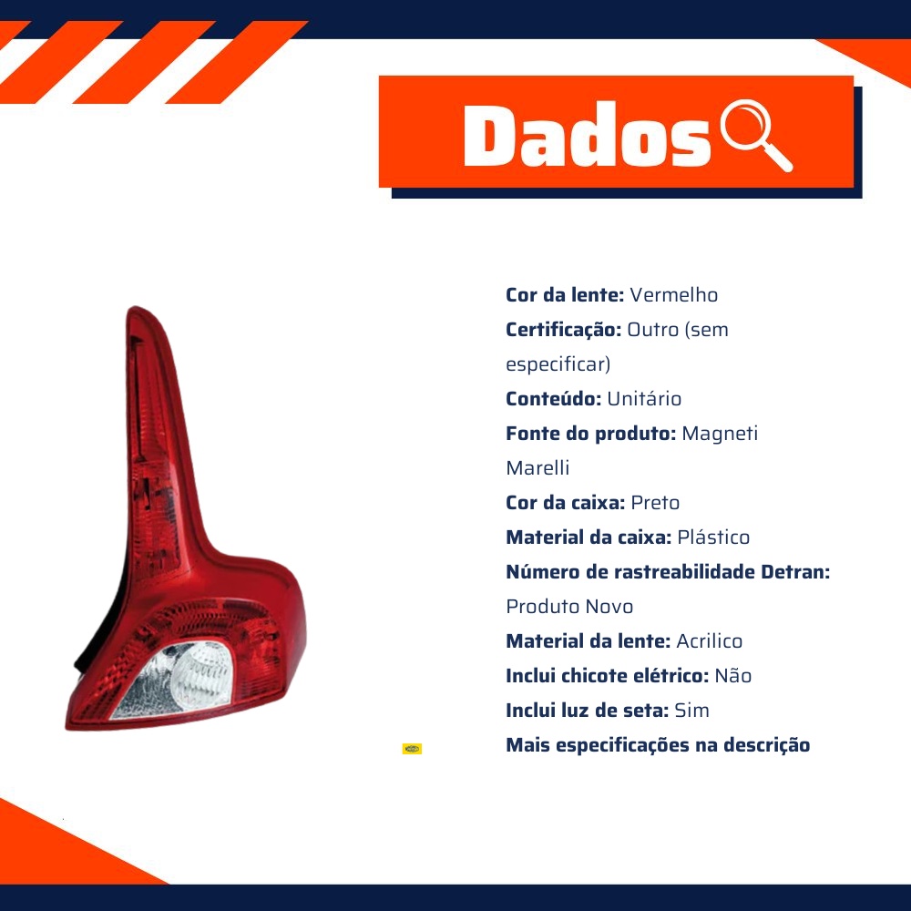 Lanterna Direita para Volvo C30 - Magneti Marelli - IMM1701761