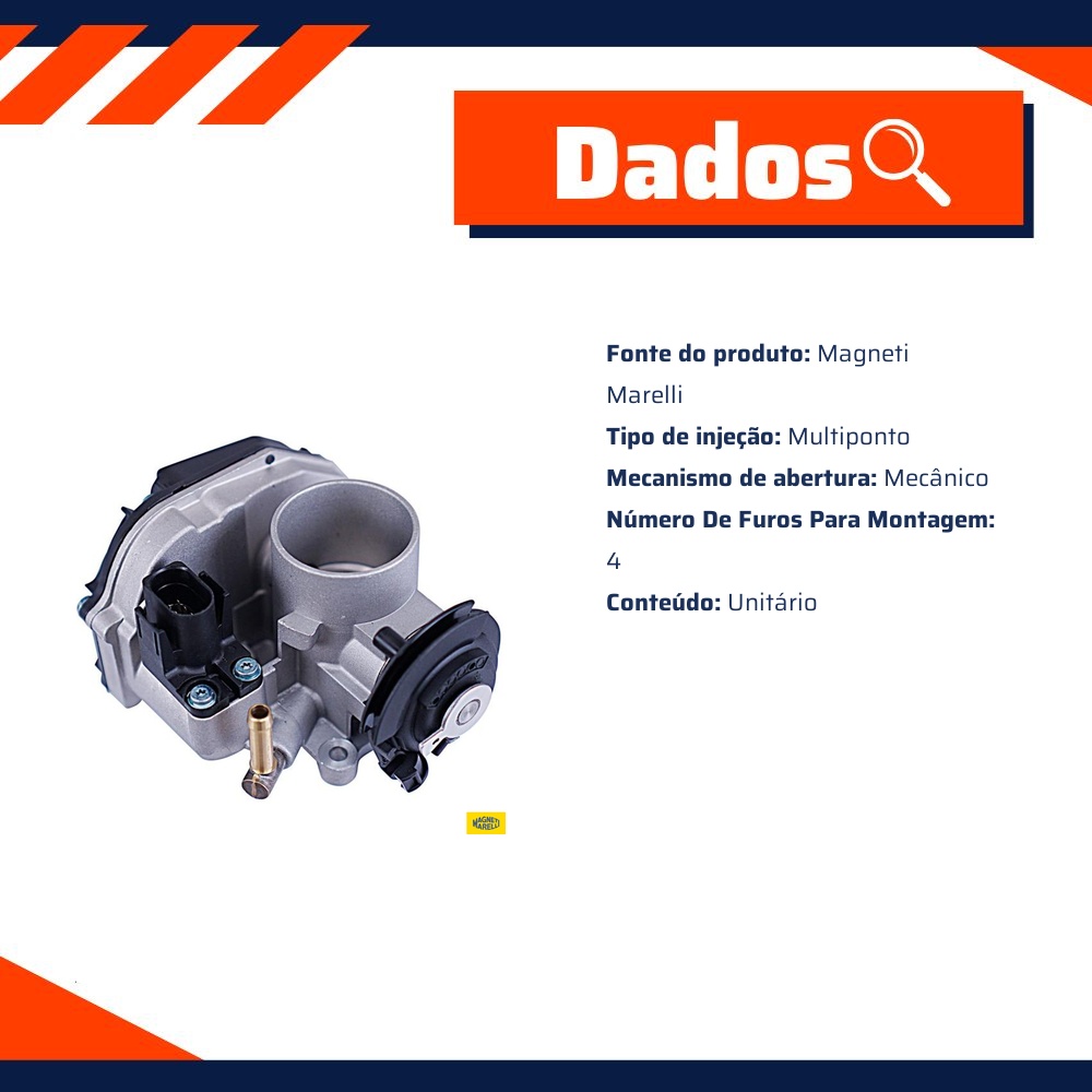 Corpo de Borboleta para Volkswagen Gol e Parati - Magneti Marelli - CBMM44R008