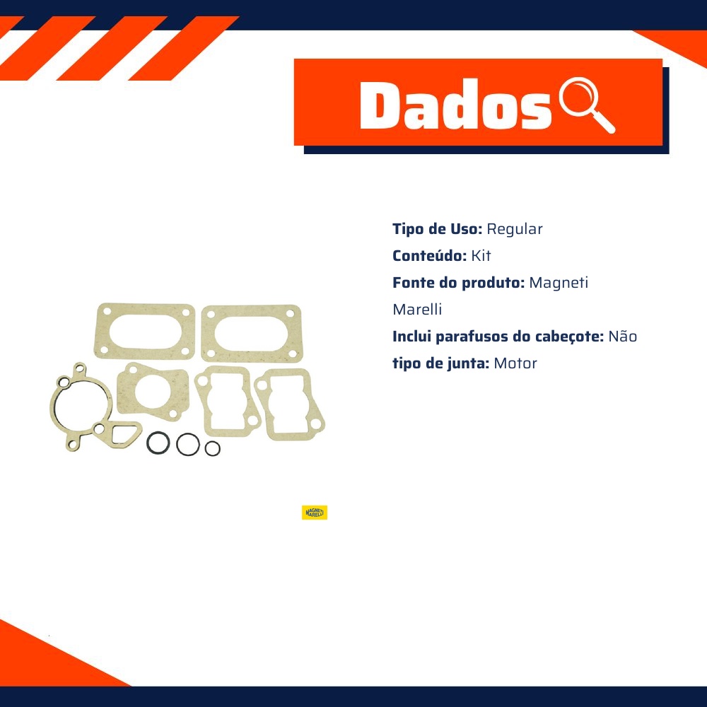 Kit de Manutenção do Sistema de Injeção Eletrônica para Fiat Uno - Magneti Marelli - KIT22682
