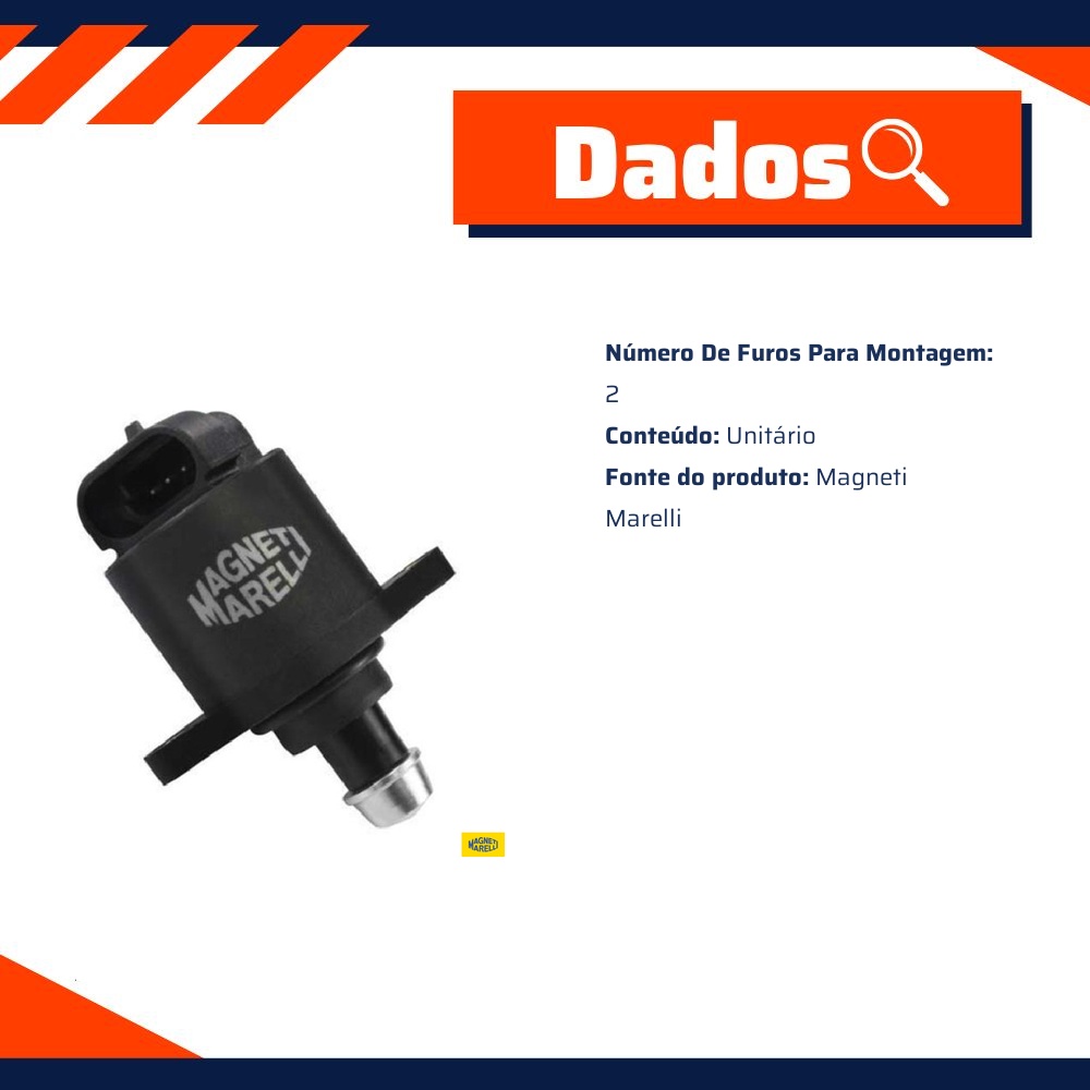 Motor de Passo para Renault CLIO e Scenic - Magneti Marelli - 40480202