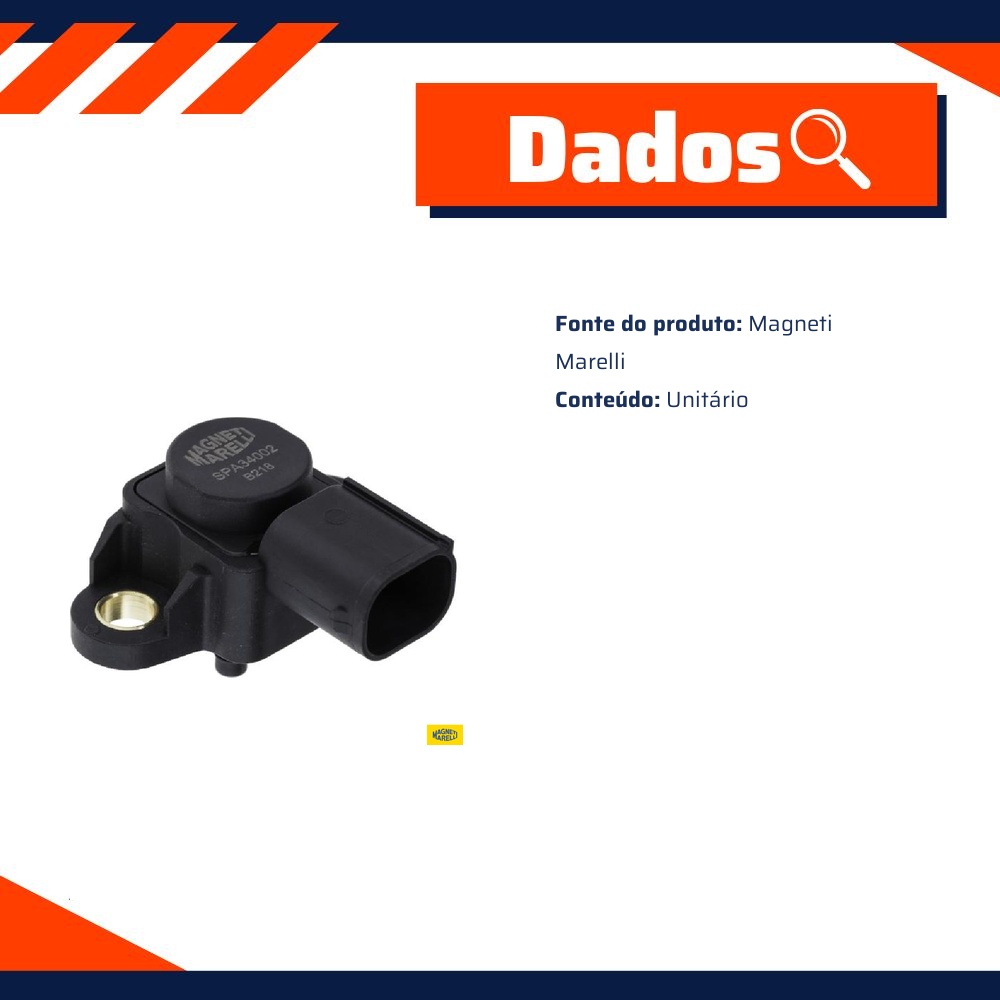 Sensor De Pressão Absoluta Smart Fortwo - Magneti Marelli - SPA34002