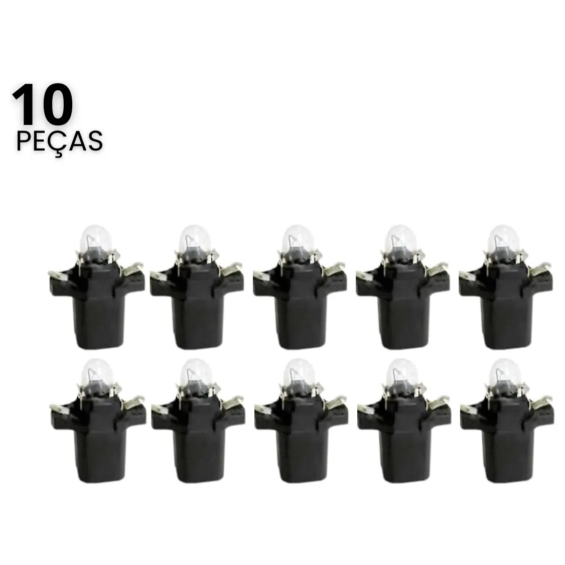 10 Lâmpadas Luz Do Painel / 12V 1,2W B8.3D Preto Standard Pinguinho - Magneti Marelli - LMM2721MF8