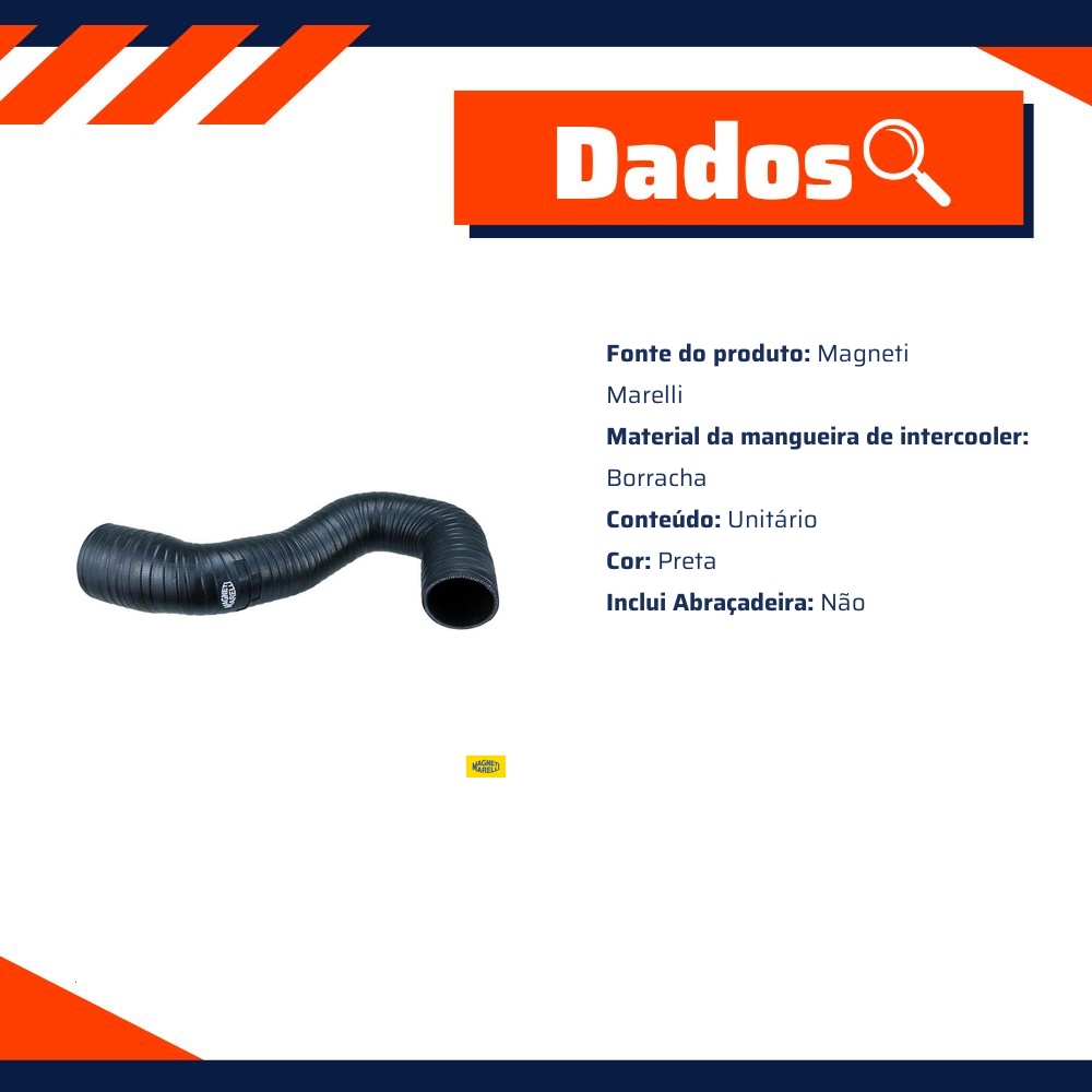 Mangueira do Intercooler para Volkswagen Amarok - Magneti Marelli - MGMM8163VW