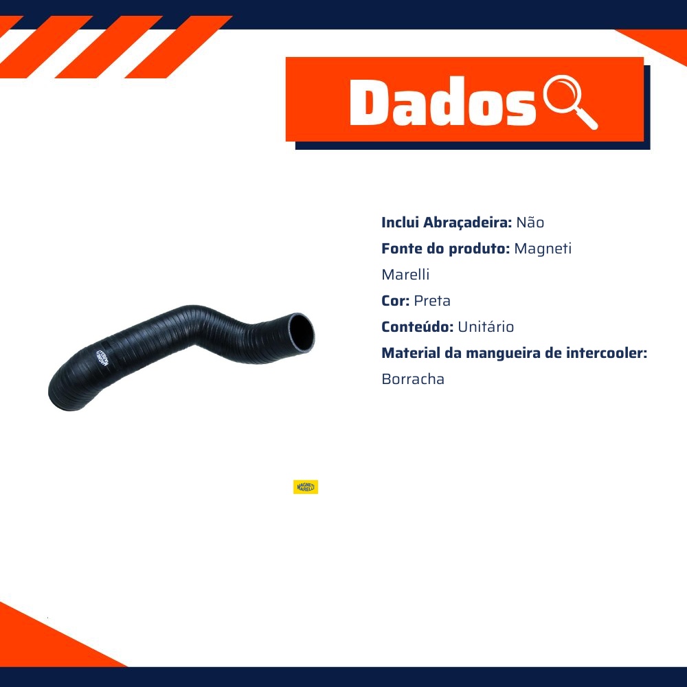 Mangueira do Intercooler para Troller T4 - Magneti Marelli - MGMM8157TR