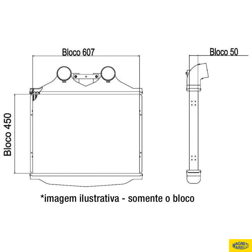 Bloco do Intercooler para Mercedes-Benz LO-914 e LO-915 - Magneti Marelli - G9119MM