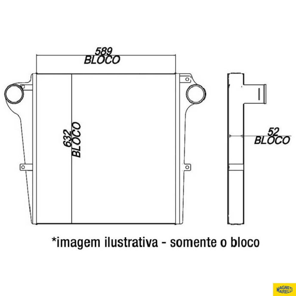 Bloco Para Intercooler - Magneti Marelli - 90401MM