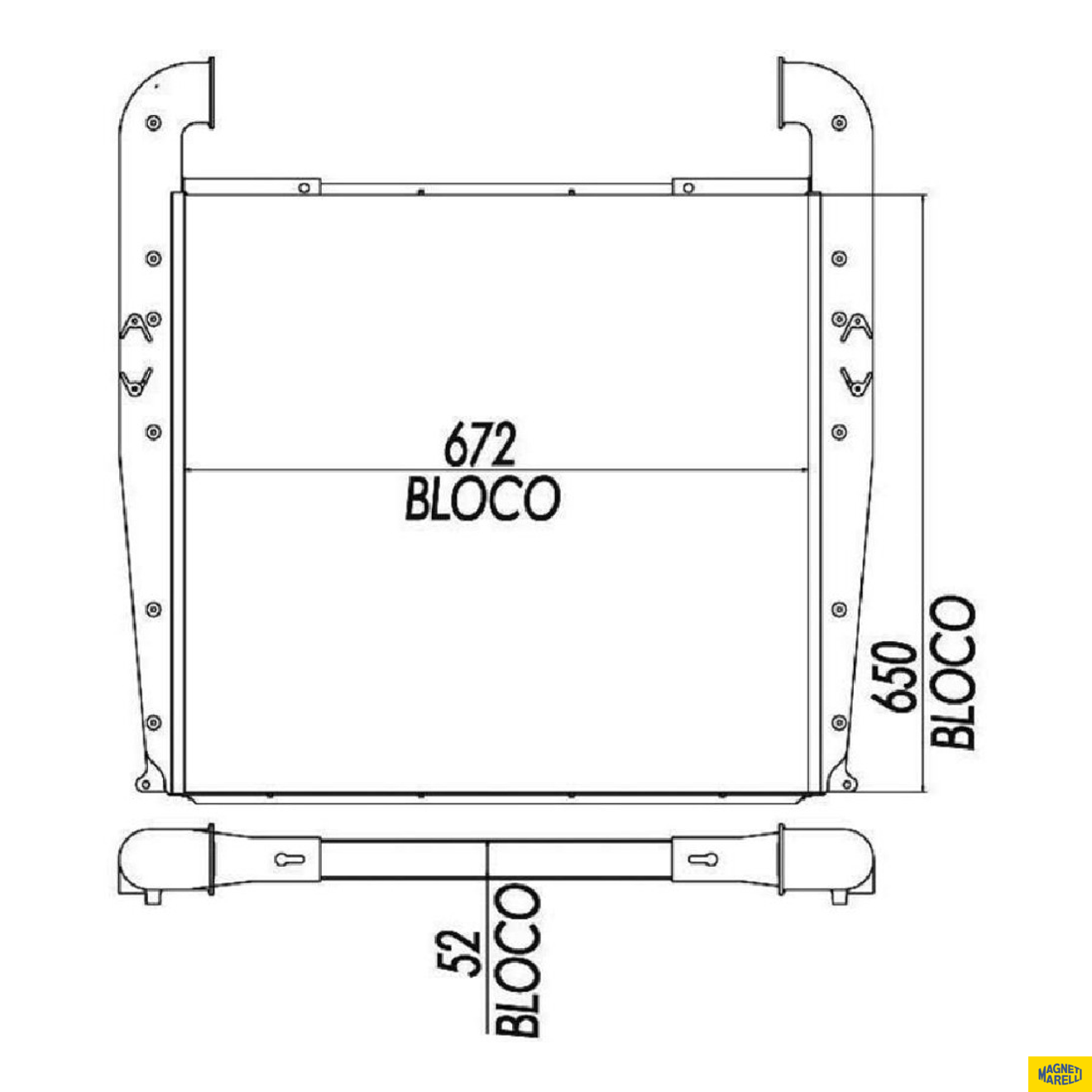 Bloco Para Intercooler - Magneti Marelli - 84624MM