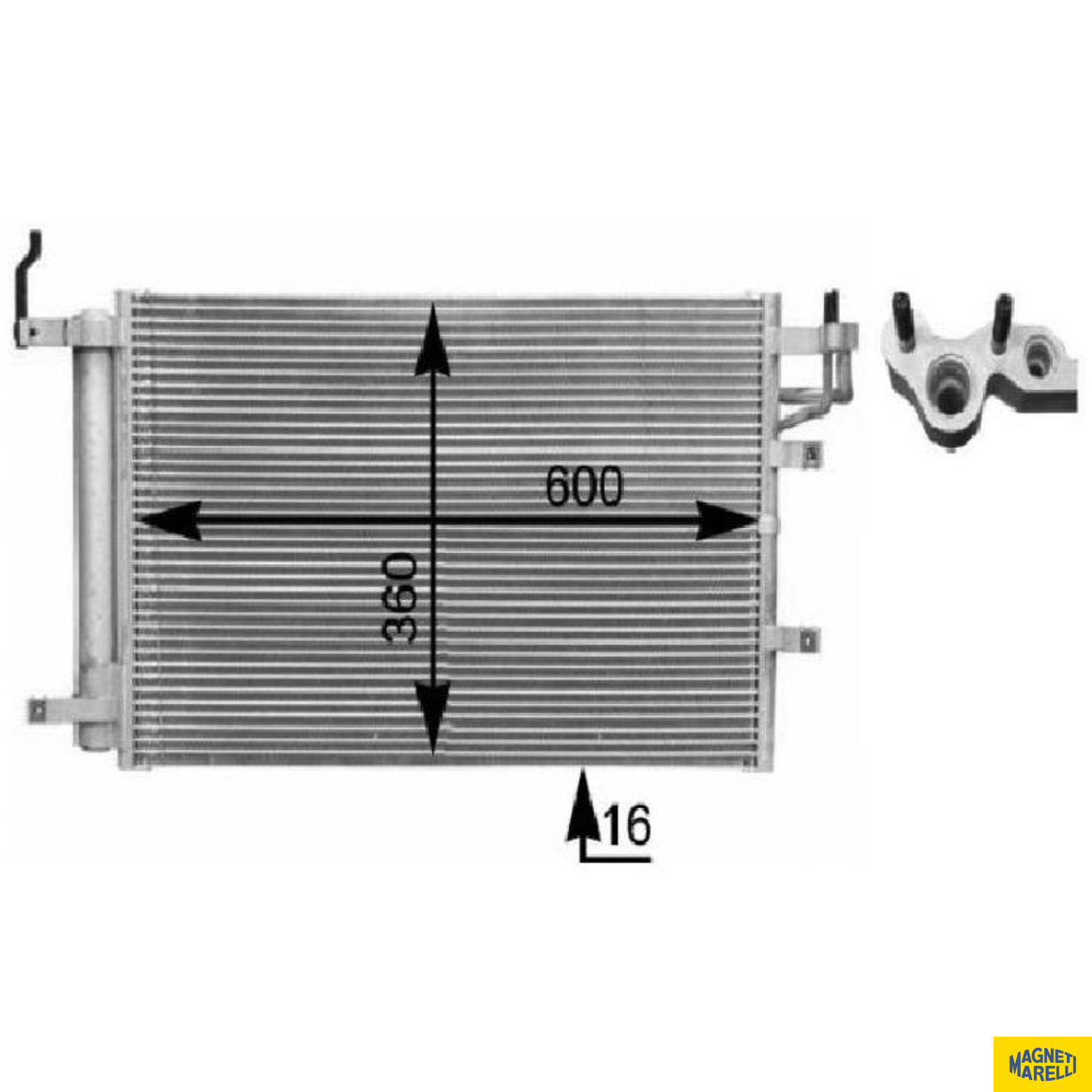 Condensador do Ar Condicionado para KIA Cerato - Magneti Marelli - 8FC351303081