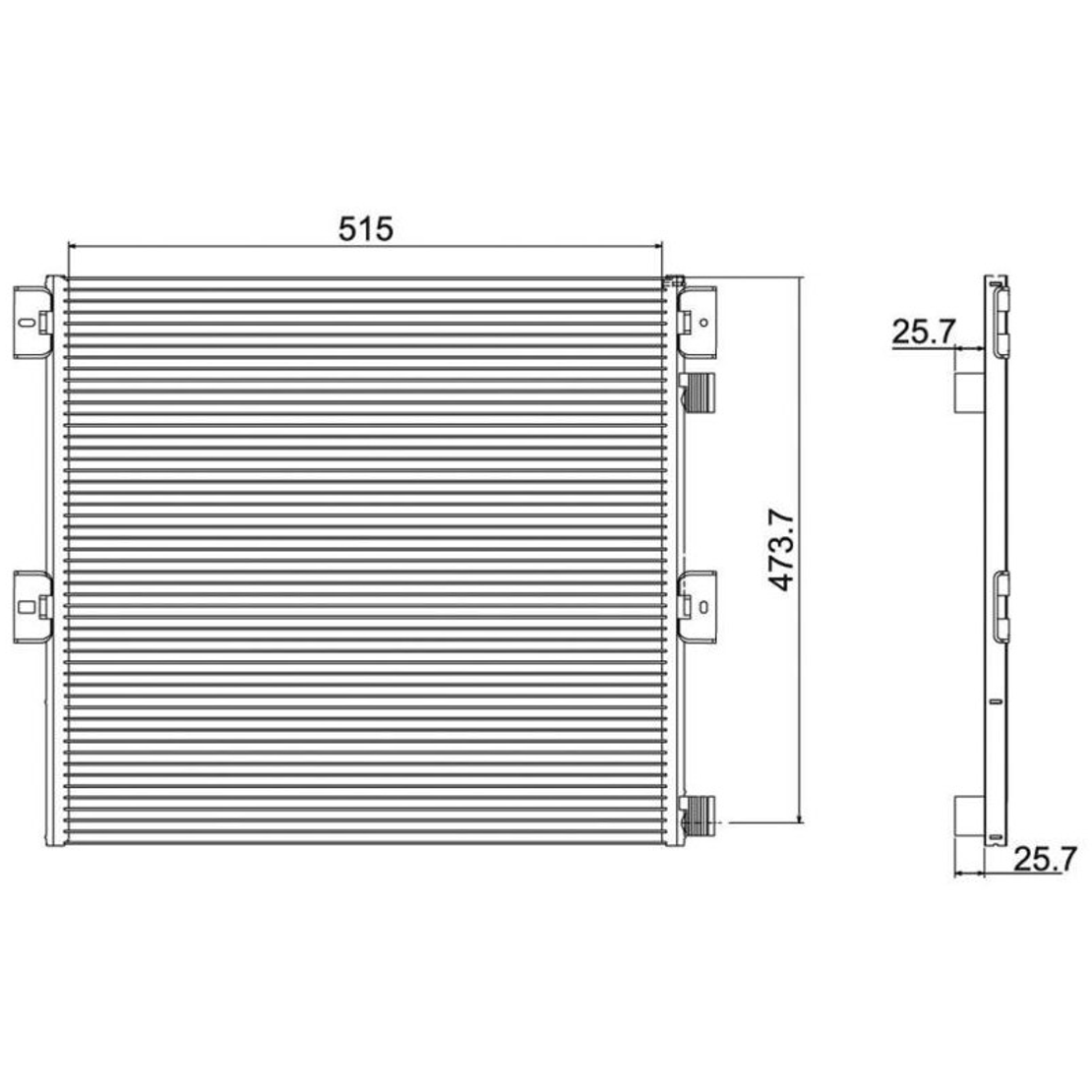 Condensador do Ar Condicionado para Volvo VM 210 R e VM 260 - Magneti Marelli - R7992001MM
